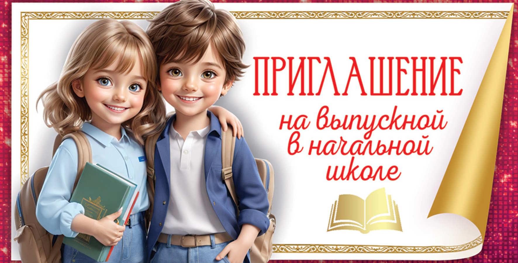 

5.0000345 Приглашение А6 на выпускной в начальной школе (уни)